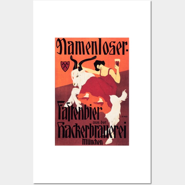 NAMENLOSER FASTENBIER BEER Vintage Deutsche German Munich Brewery Advertisement Wall Art by vintageposters